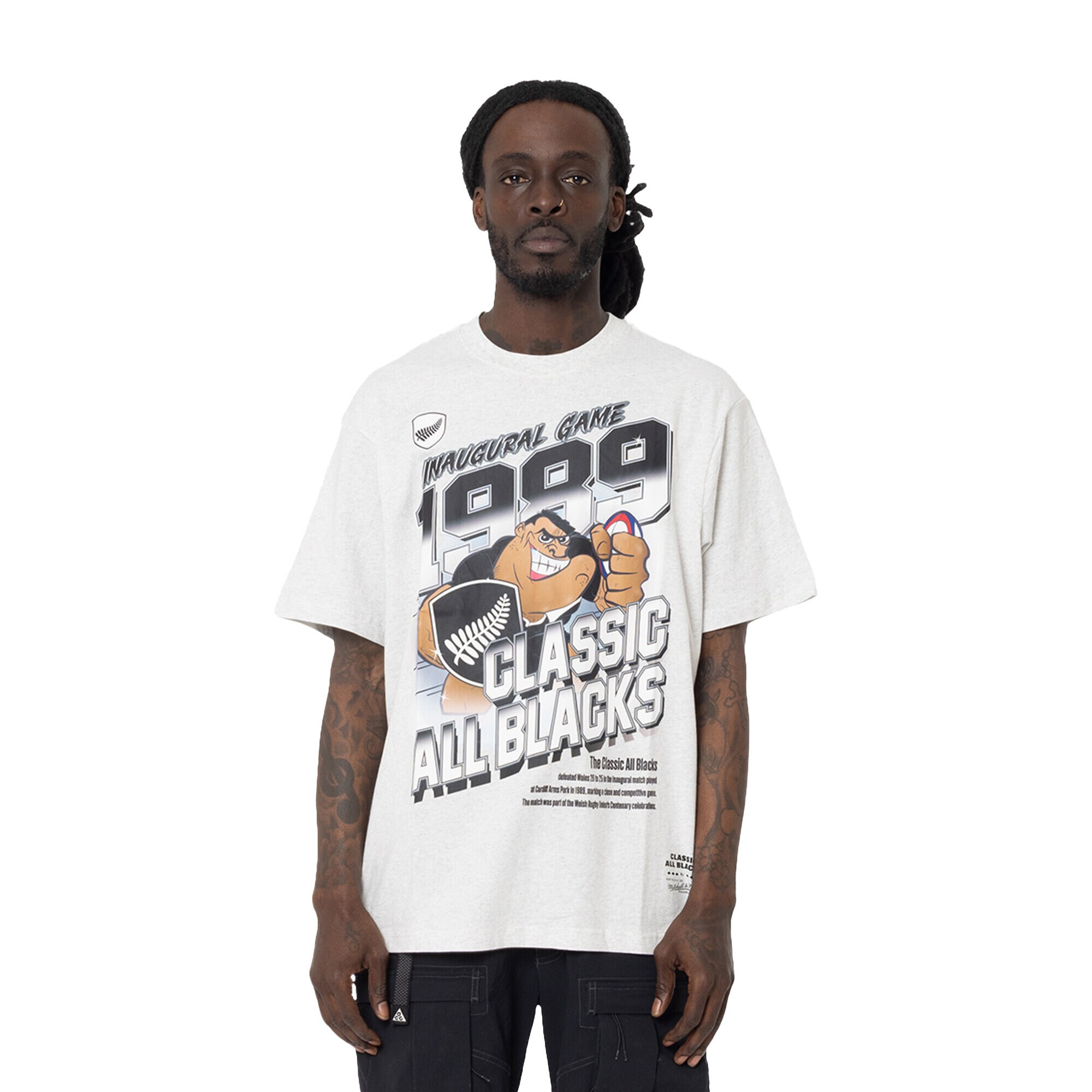 Classic All Blacks Inaugural Game Tee by Mitchell & Ness