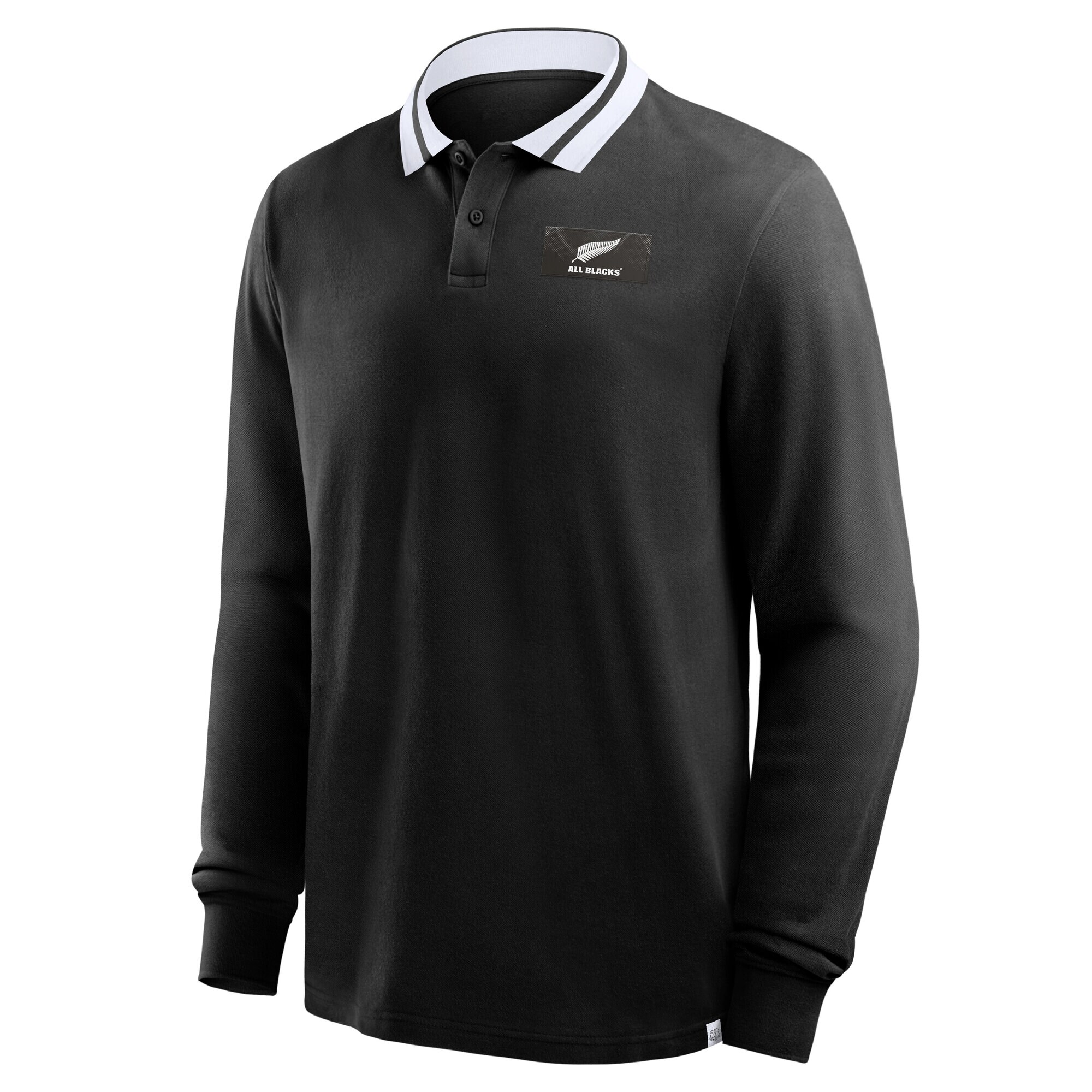 All Blacks Long Sleeve Tipped Polo - Black