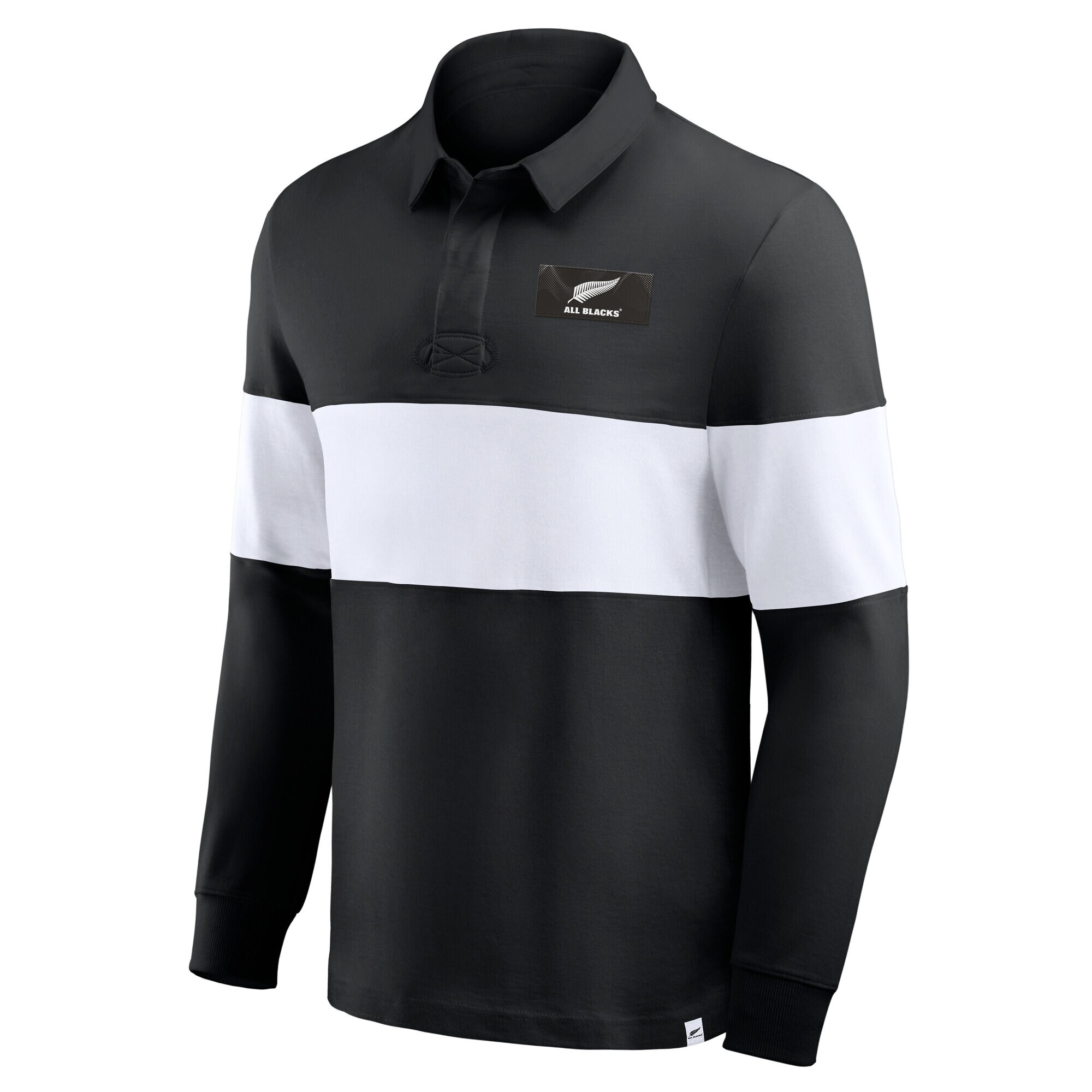 All Blacks Long Sleeve Rugby Shirt - Black