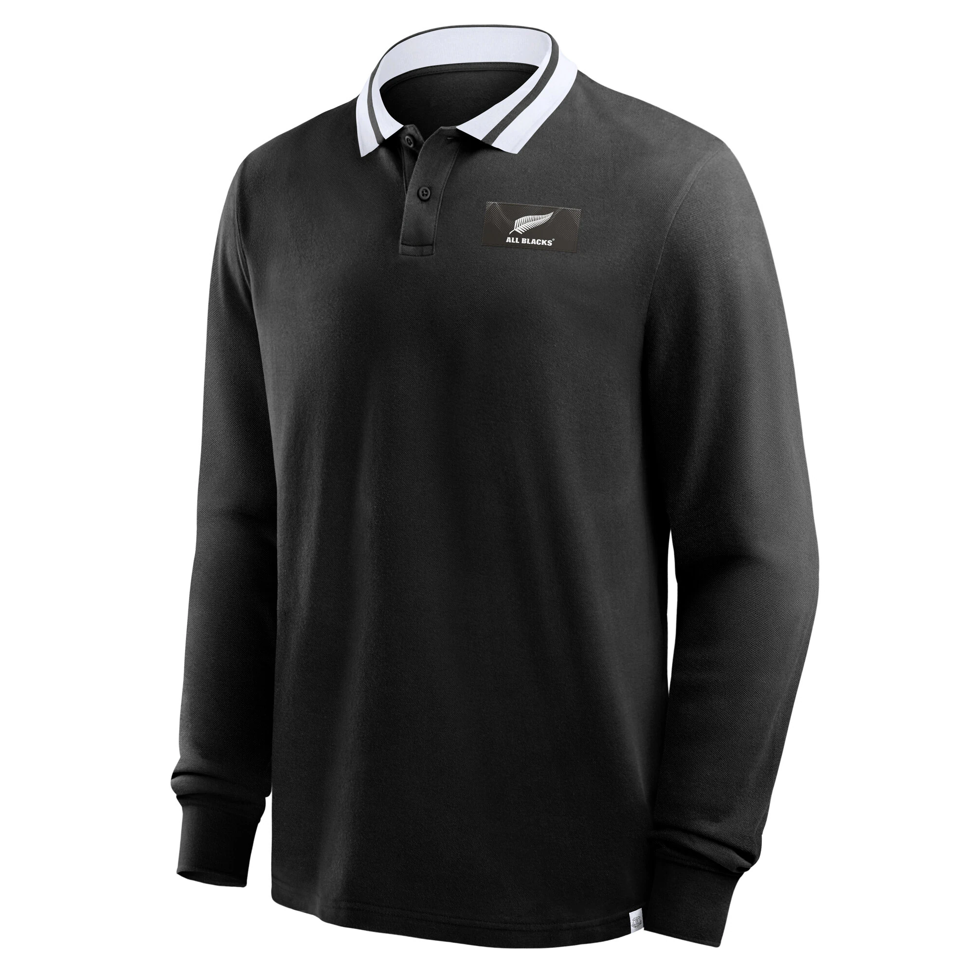 All Blacks Long Sleeve Tipped Polo - Black