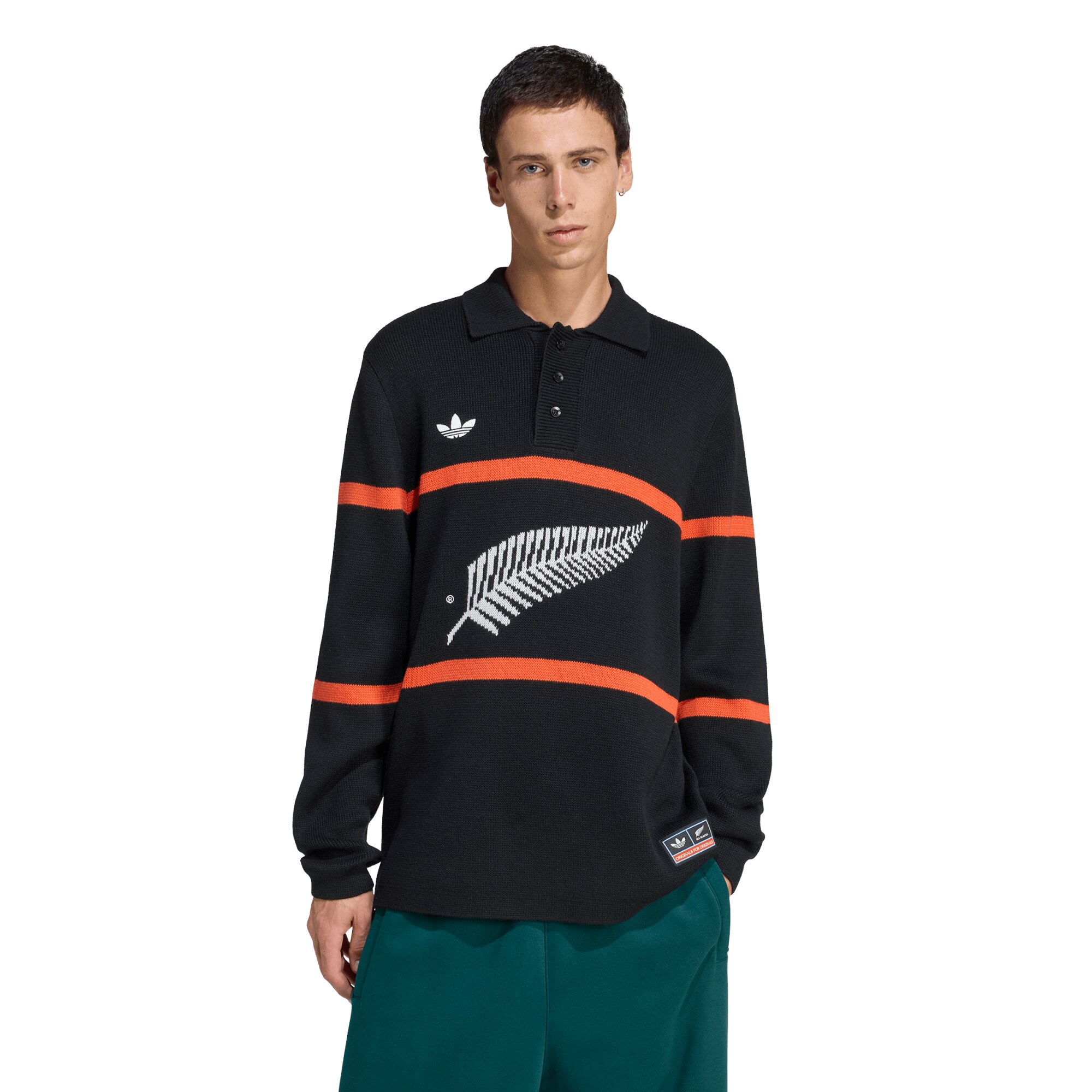 All Blacks Adidas Originals Knitted Polo