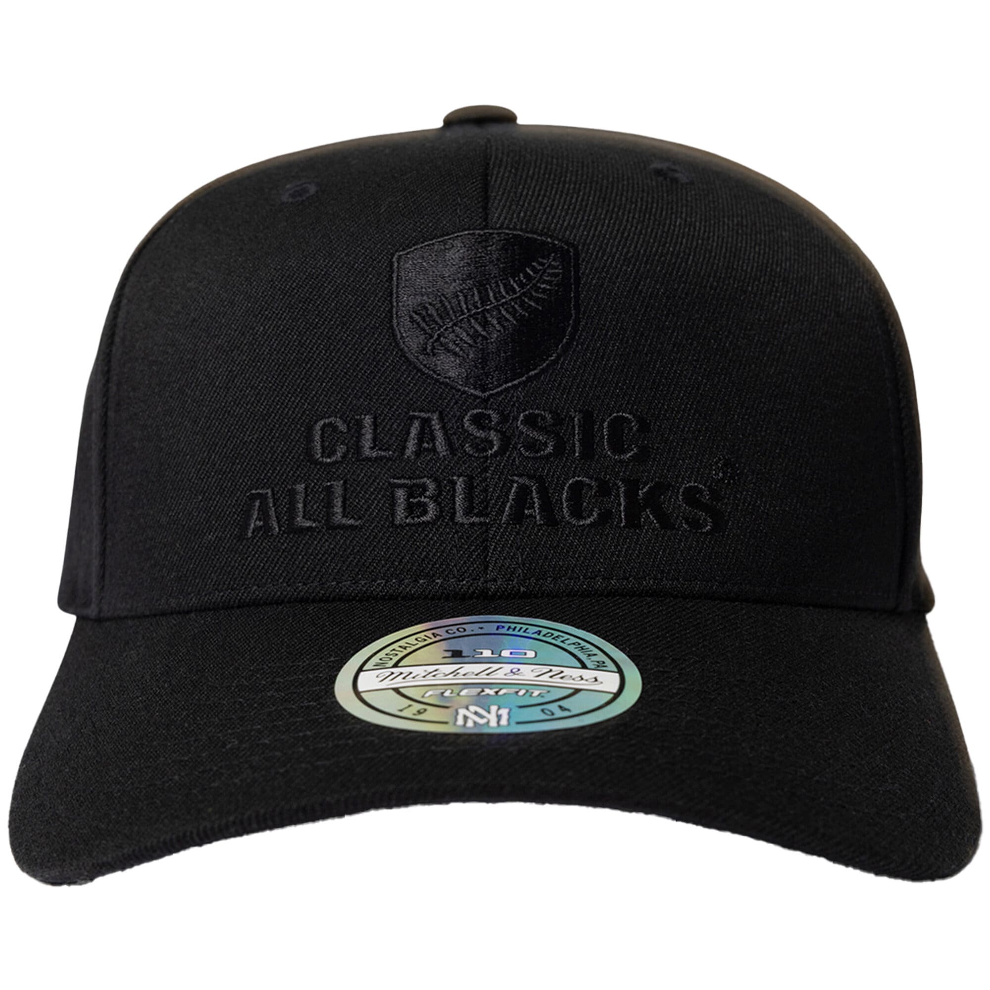 Classic All Blacks Blackout 110 6PANEL Cap by Mitchell & Ness