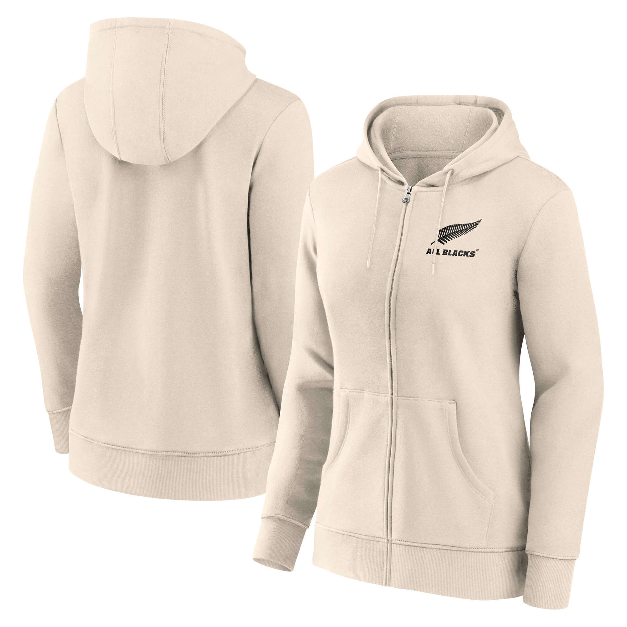 All Blacks Essentials FZ Hoodie - Beige - Womens