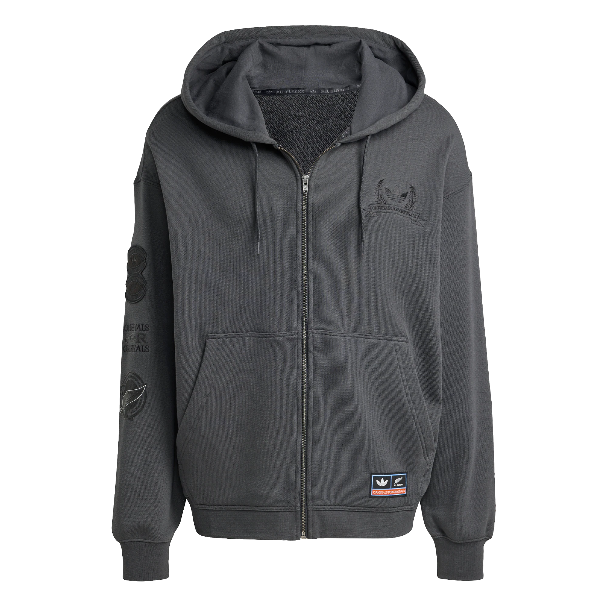 All Blacks Adidas Originals Full Zip Hoodie