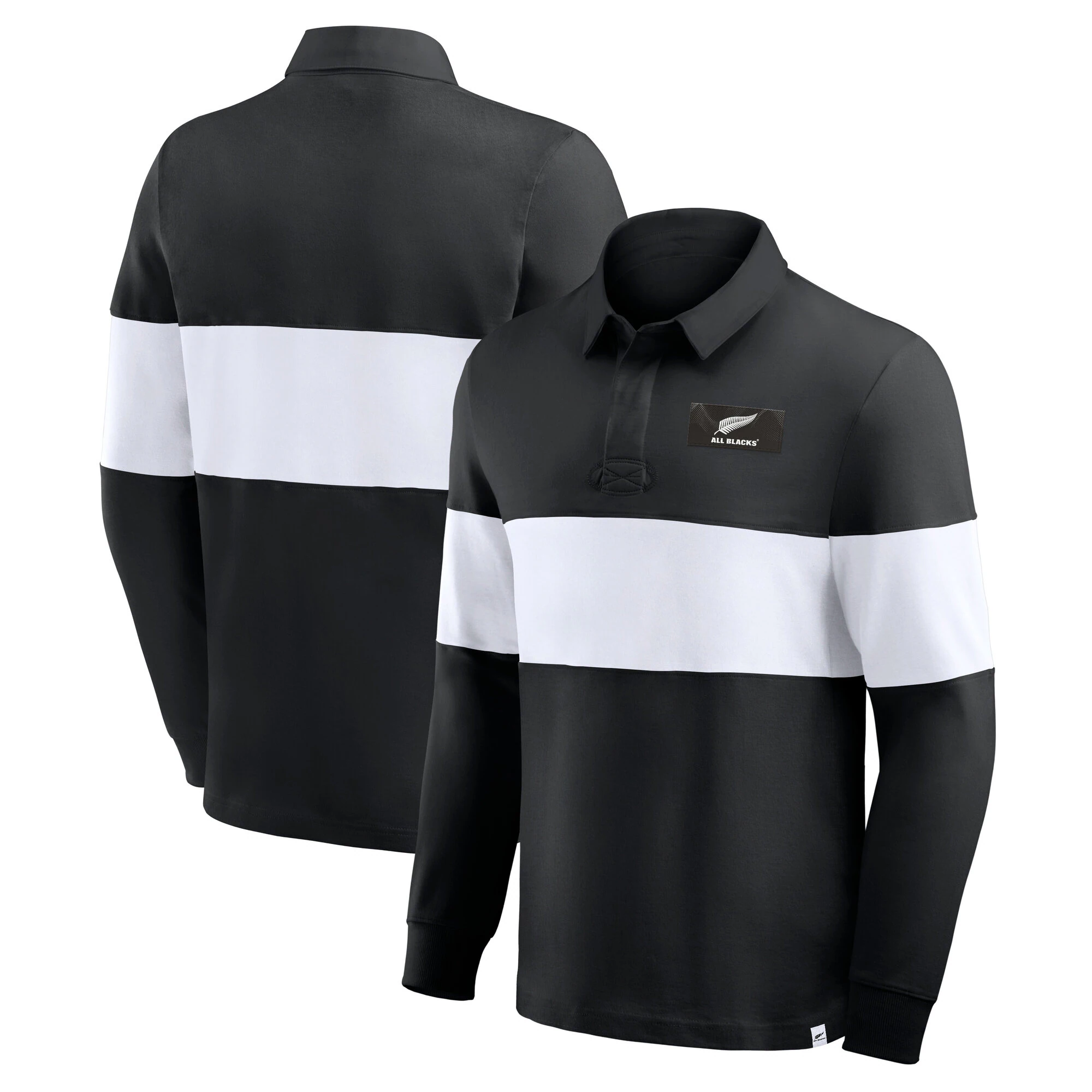 All Blacks Long Sleeve Rugby Shirt - Black