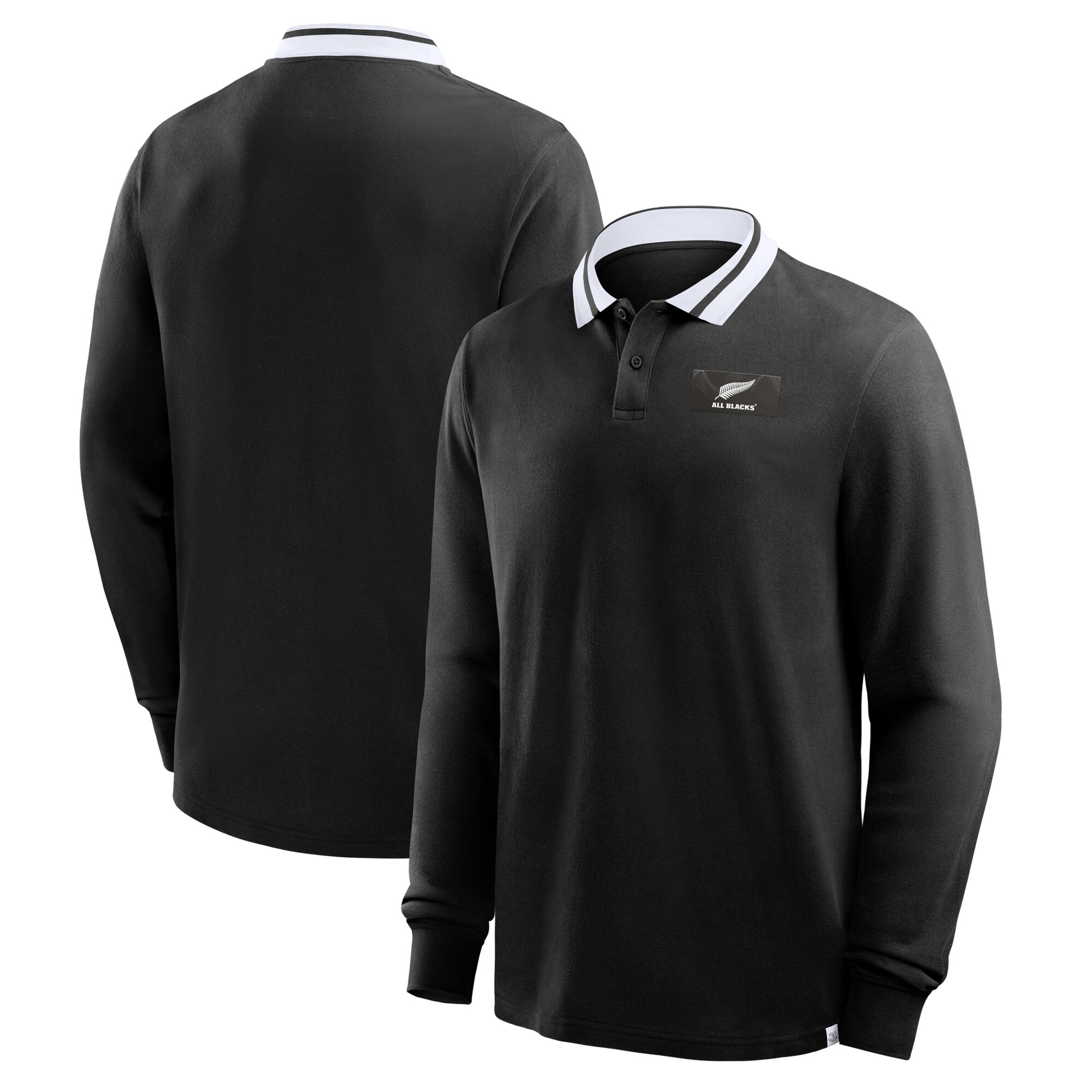 All Blacks Long Sleeve Tipped Polo - Black