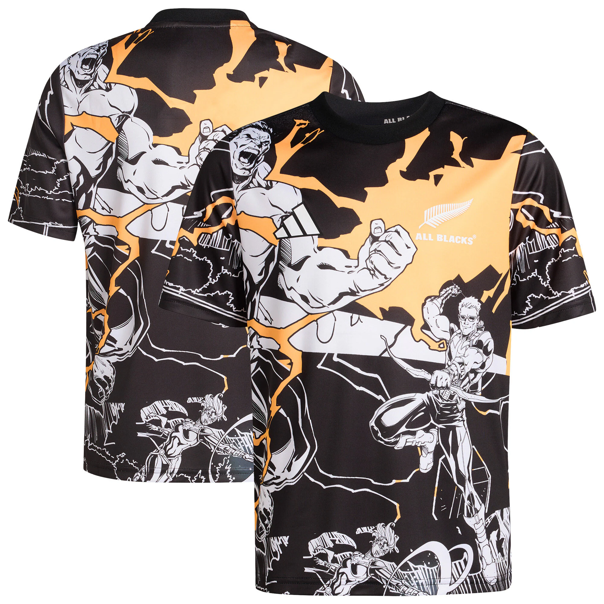 All Blacks adidas Marvel Captains Run Jersey - Kids