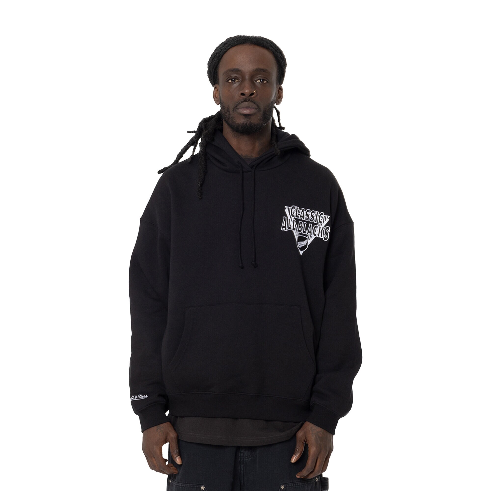 Classic All Blacks Silver Fern Hoodie by Mitchell & Ness