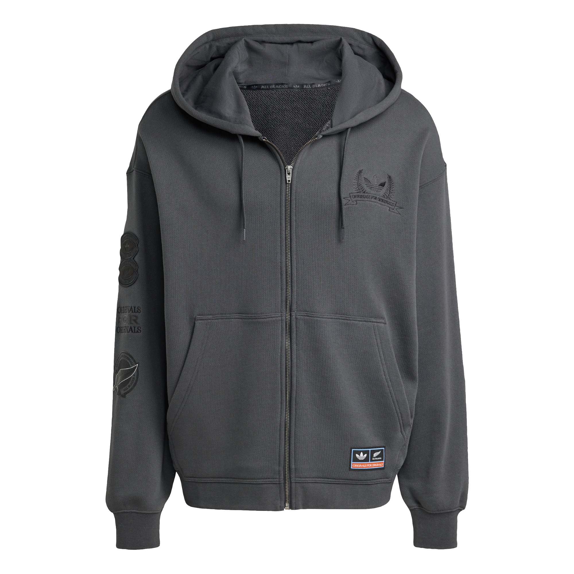 All Blacks Adidas Originals Full Zip Hoodie