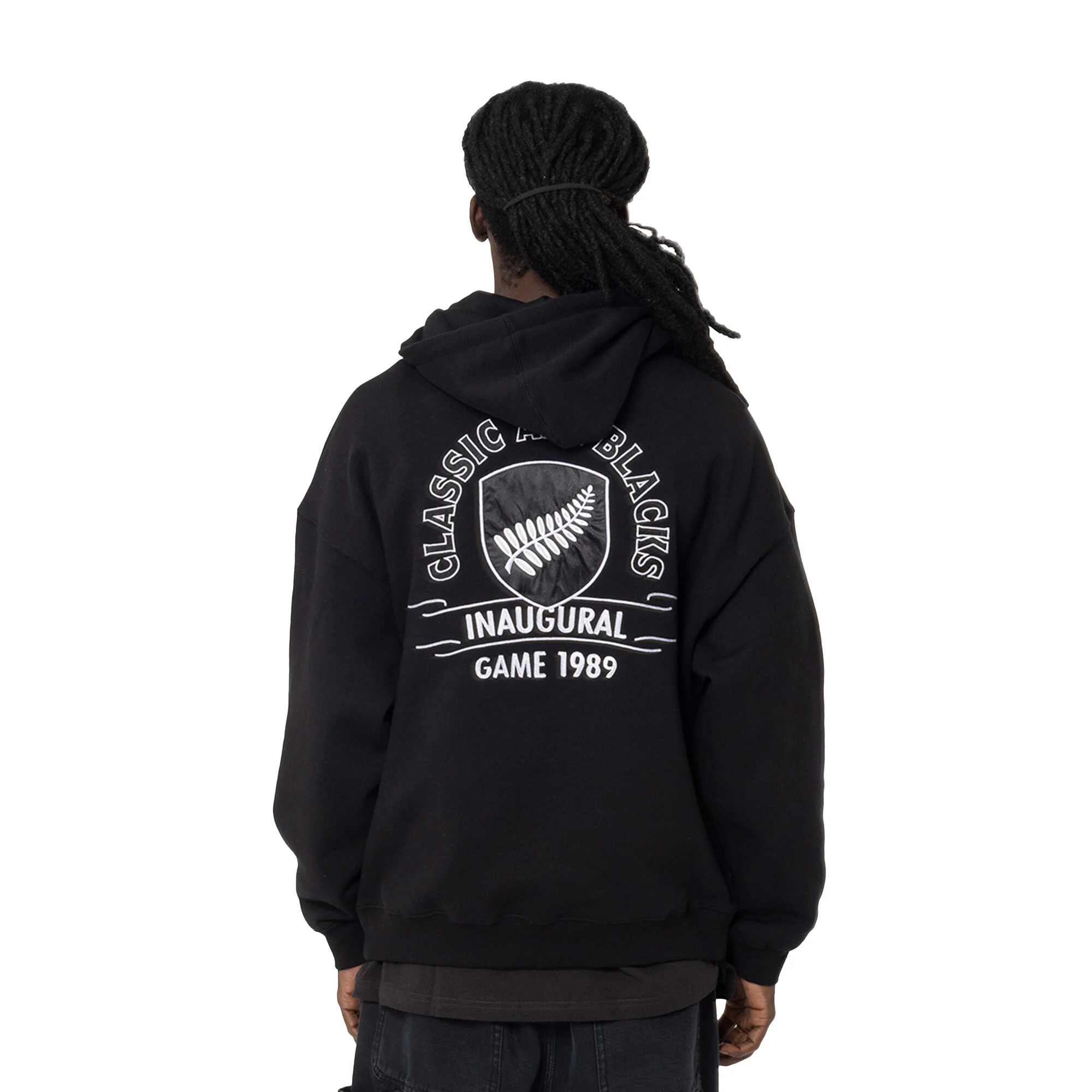 Classic All Blacks Silver Fern Hoodie by Mitchell & Ness