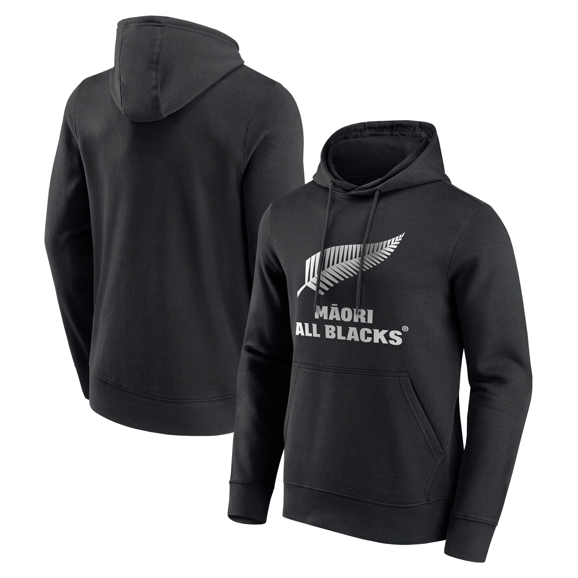 Maori All Blacks Primary Logo Graphic Hoodie - Black