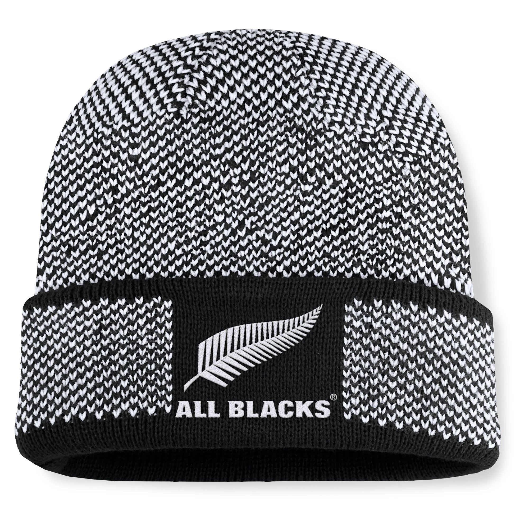 All Blacks Refuge Cuffed Beanie - Black/White
