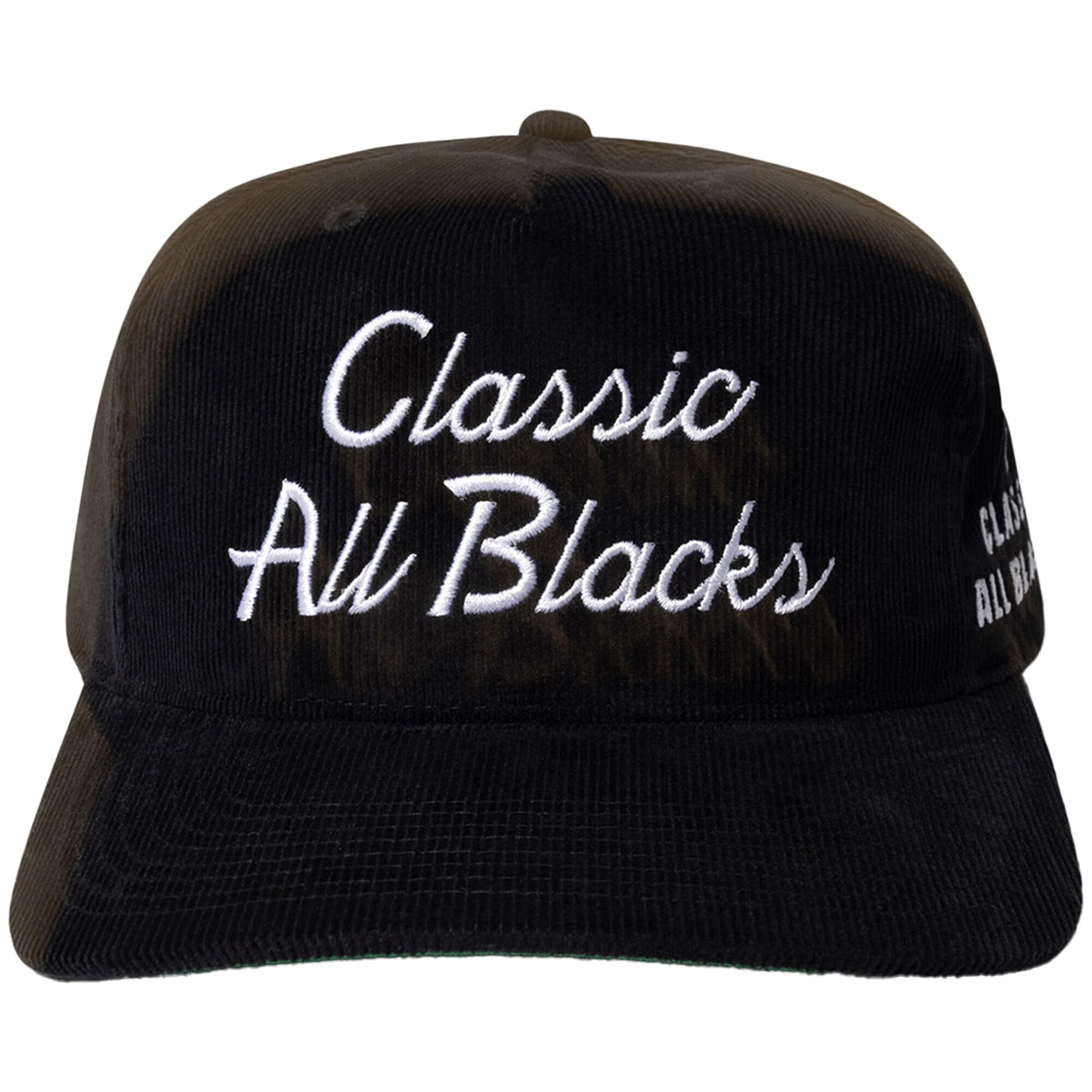 Classic All Blacks Cord Script Origin Cap by Mitchell & Ness