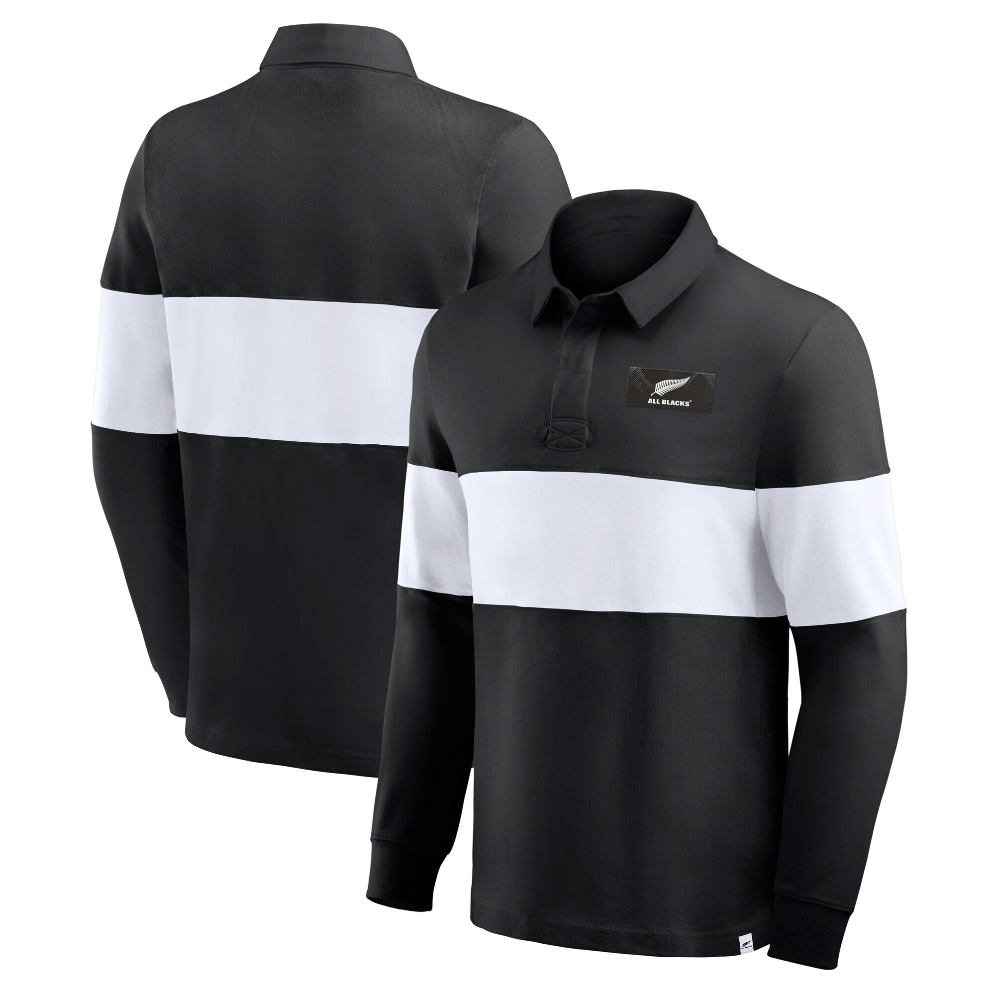 All Blacks Long Sleeve Rugby Shirt - Black