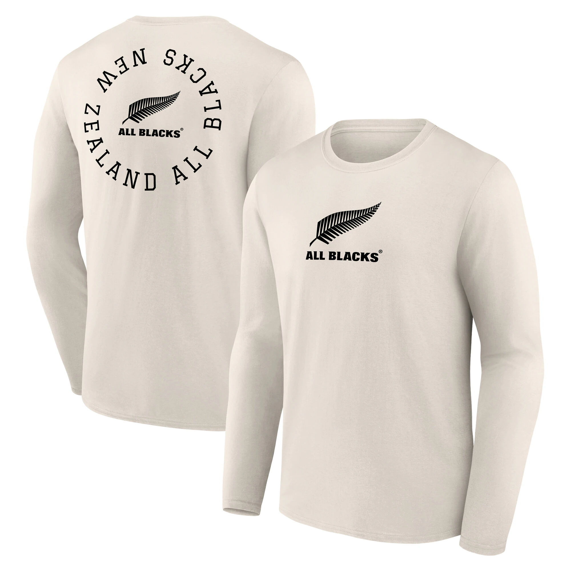 All Blacks Loop Logo Graphic Long Sleeve T-Shirt - Off White