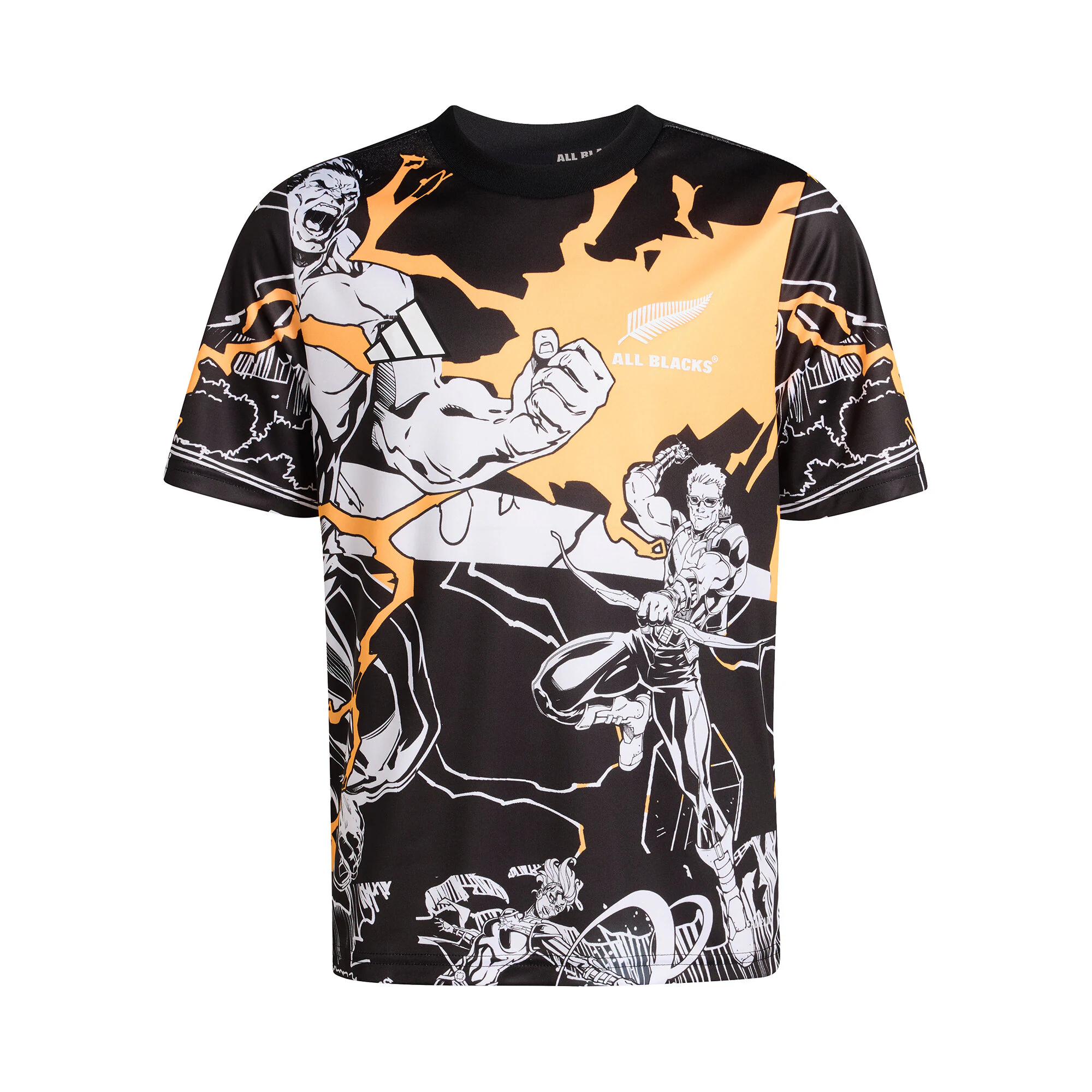 All Blacks adidas Marvel Captains Run Jersey - Kids