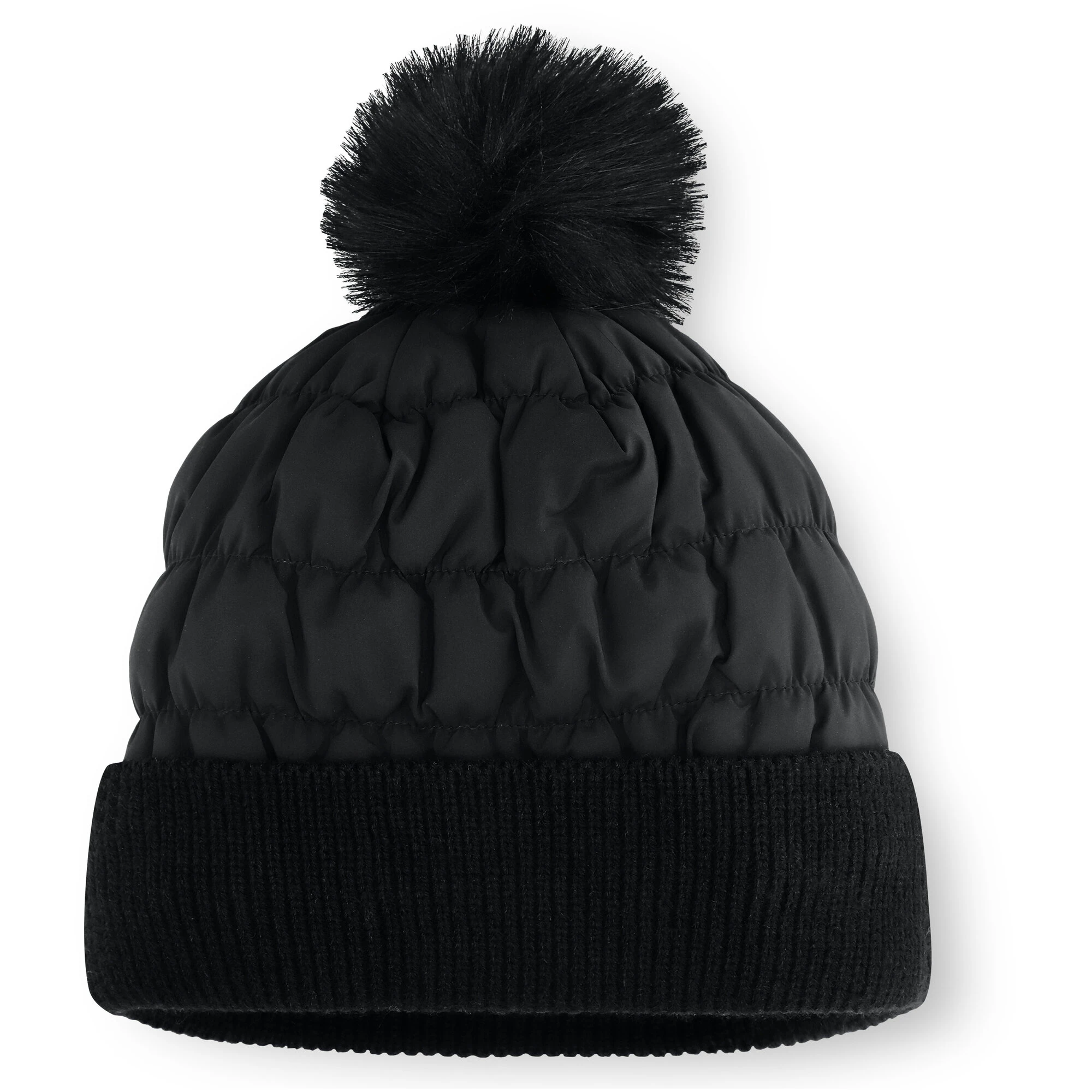 All Blacks Pom Fleece-Lined Beanie - Black - Womens