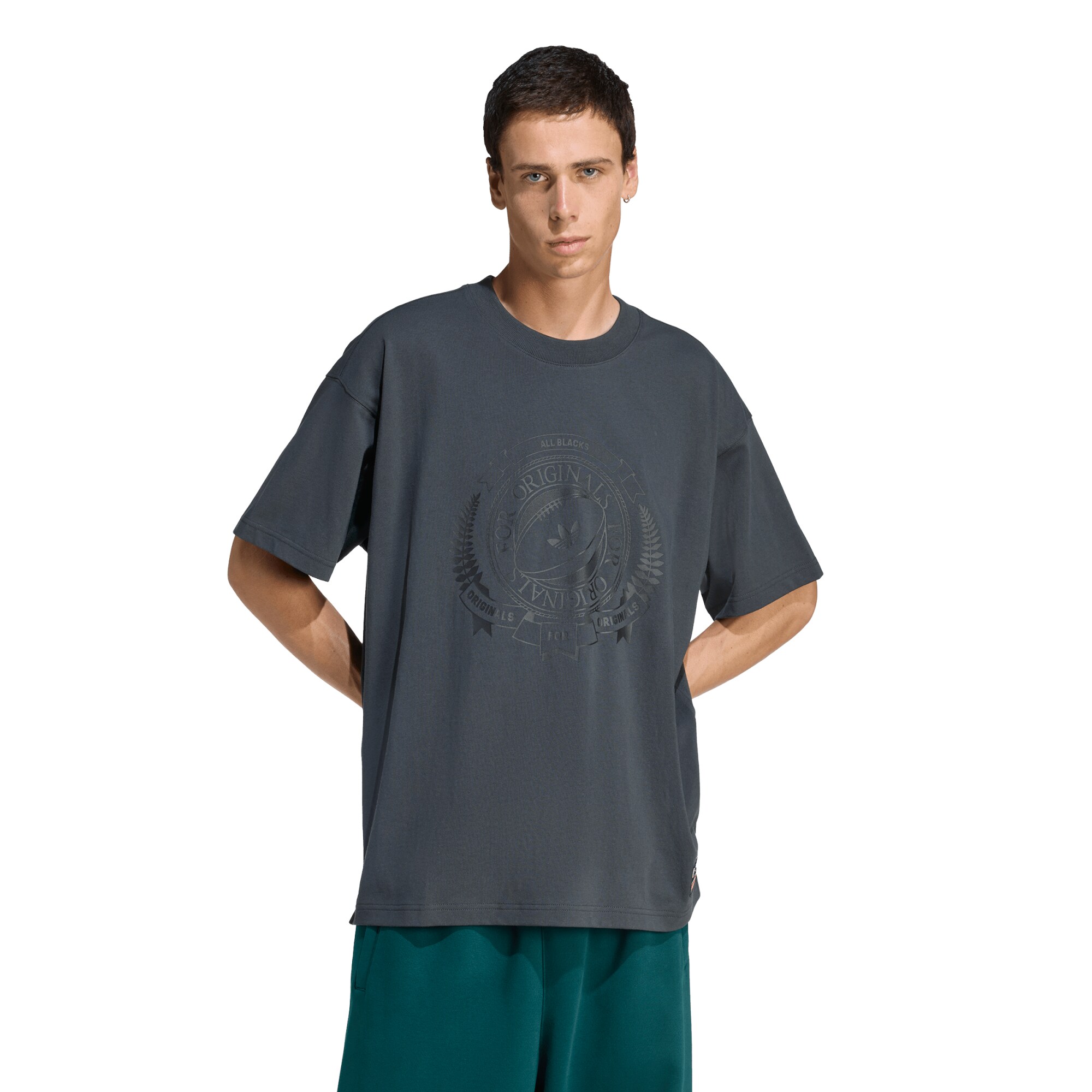 All Blacks Adidas Originals Graphic Tee - Carbon