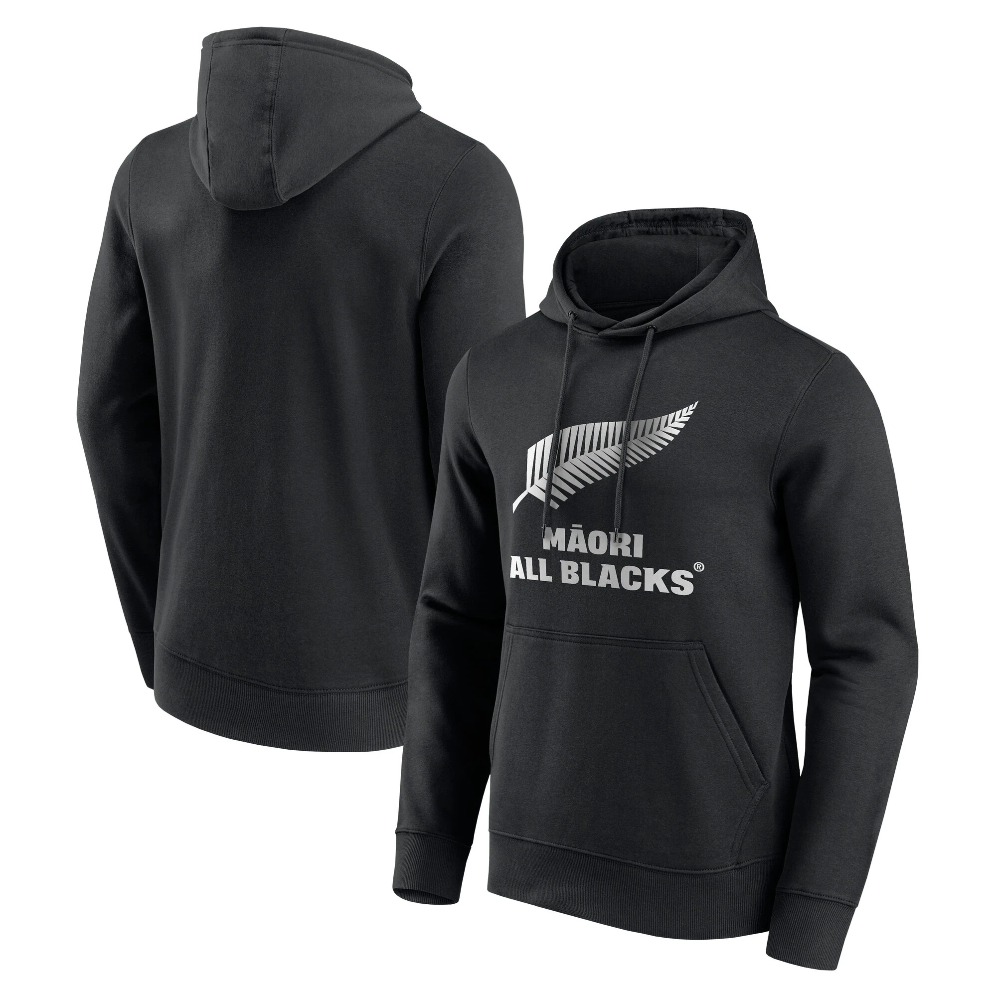 Maori All Blacks Primary Logo Graphic Hoodie - Black
